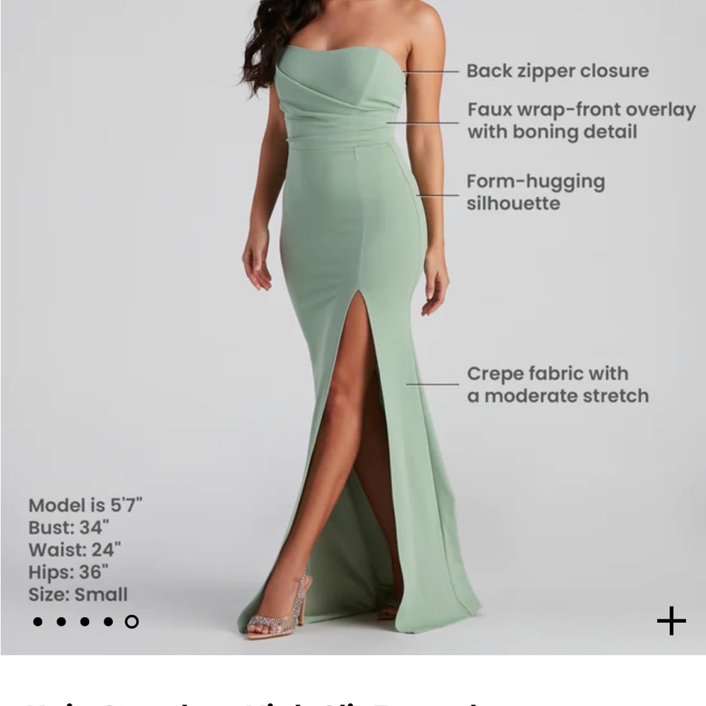 Kaia Strapless High Slit Formal Dress